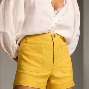 Anthropology Mauve Colette Yellow Women's Shorts Size 27